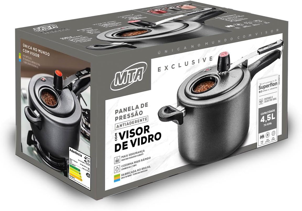 Panela de Pressão Com Visor Antiaderente (PAGUE 1 LEVE 2)