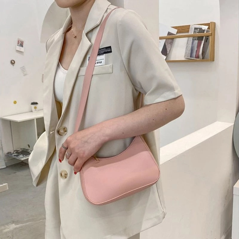 Bolsa Feminina Retrô De Couro